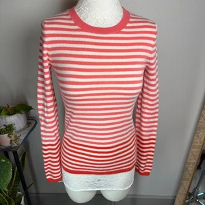 Lands' End Damen XXS ~ gestreifter Kaschmir Langarm Pullover mit Farbverlauf PR-neu ohne Etikett - Bild 1 von 13