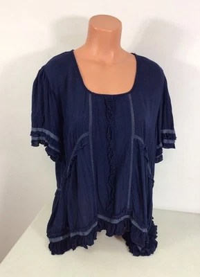 Blusa con volantes Angie para mujer 3X Foto 1 de 4