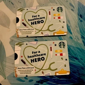 2 NEUE Starbucks Geschenkkarten FOR A HEALTHCARE HERO 2025 - Bild 1 von 1