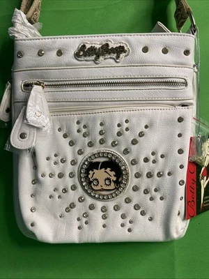 Monedero Betty Boop Blanco Tachonado Mediano, Nuevo con Etiquetas, 2013 Foto 1 de 4