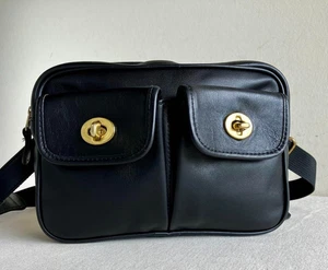 GUANTO COACH pelle conciata tasca vita nero D4B-0516 usato made in USA - Foto 1 di 20
