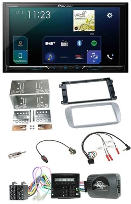 Pioneer Lenkrad Bluetooth USB 2DIN DAB Autoradio für Ford Galaxy C-Max Focus sil - Bild 1 von 4