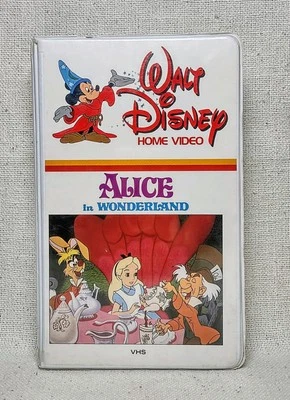 Alice In Wonderland VHS Tape - 80s Disney Home Video 1983 Clamshell White  - Image 1 of 4