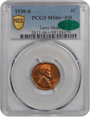 1930-S Lincoln PCGS (CAC) RD 66+ - Image 1 of 4