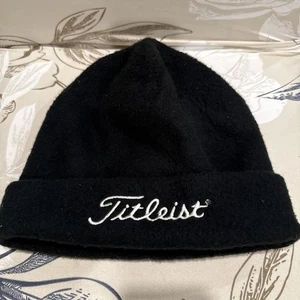 Titleist Golf bestickte Beanie Wintermütze Strick schwarz Acryl - Bild 1 von 3