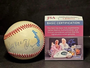 Hakeem Olajuwon Autographed Signed Baseball Houston Rockets NBA Basketball JSA - Picture 1 of 2