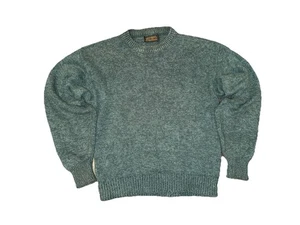 Vintage Eddie Bauer Knit Pullover Sweater Green Black Wool Blend Size Large - Picture 1 of 4