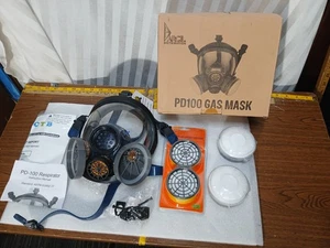 Máscara antigás facial completa respirador PARCIL Distribution PD100 ¡Nueva más extras! B23 - Imagen 1 de 8