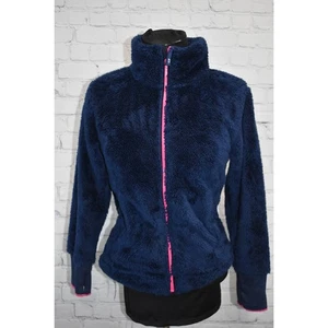 Vineyard Vines Plush Fleece Jacket Girls Kids Size Large 14 Blue Pink  - Picture 1 of 9