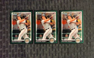 BUSTER POSEY 2010 BOWMAN CHROME DRAFT BDP61 ROOKIE NRMT LOTTO DI 3 GIGANTI - Foto 1 di 1