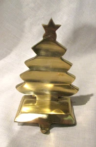 Vintage Massiver Messing Weihnachtsbaum Strumpf Halter Made In India 5 1/2" - Bild 1 von 6