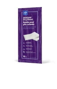 Medline Skinfold Dry Sheet, Skin Moisture Management, Soft, Non-Chafing, Pre-... - Picture 1 of 8