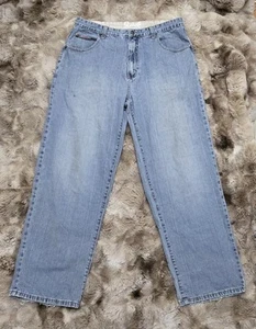 Pantalones de mezclilla azules sueltos para hombre 96 North de colección 36x32 hip hop patinador Y2K 11” pierna - Imagen 1 de 14