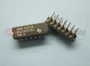 TI SNJ54HC14J 54HC14 HEX SCHMITT-TRIGGER INVERTER CDIP-14 X 5PCS NEW - Picture 1 of 3