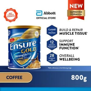4 Cans Abbott EnsureGold Complete Nutrition Milk Powder Coffee 800g New Look - Picture 1 of 6