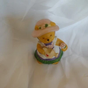 Gardening Teddy Bear Figurine Bronson Collectibles Vintage Porcelain Bisque - Picture 1 of 5