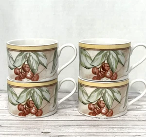American Atelier Coffee Tea Mugs Pompell Fruit 5019 Set of (4) - Picture 1 of 16