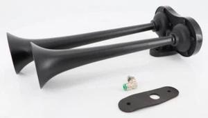 Lkw Druckluft Doppelhorn schwarz 35/31cm Horn Hupe Fanfare Lufthorn Trompete - Bild 1 von 6