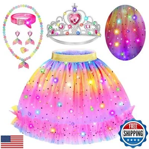 Cocojeci Princess Dress Up for Girls 4-6, Light Up Mermaid Princess Dress Up - Picture 1 of 5