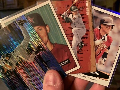 Lote de tarjetas Craig Biggio (4) 2000-05, UD Hologrfx, Bowman Heritage, Donruss L&L👀🔥 Foto 1 de 4