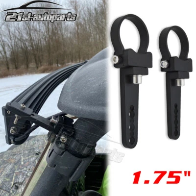 Abrazaderas de jaula de tubo redondo soporte de montaje ajuste 1,75" para barra de luz LED Polaris RZR Foto 1 de 4