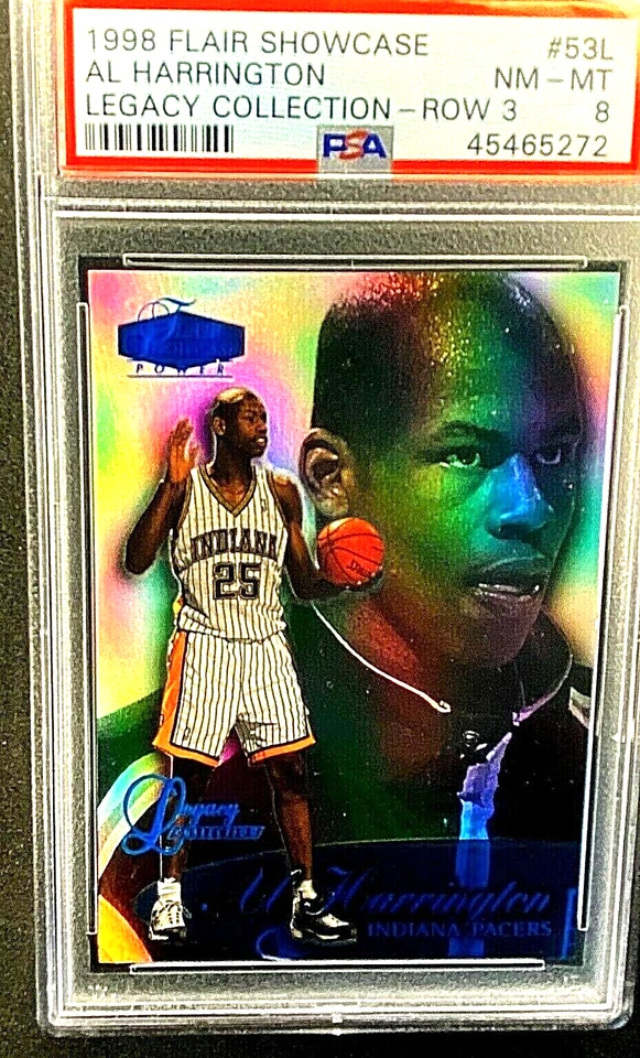 AL HARRINGTON 1998-99 FLAIR SHOWCASE RC LEGACY COLL. FILA 3 #D/99 PSA 8 G85 Foto 1 de 2