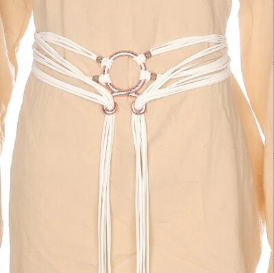 复古巨型女巫交叉腰带北欧女巫腰带中世纪绳环长腰带 — 第 1/4 张图片