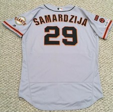 SAMARDZIJA size 50 #29 2019 SAN FRANCISCO GIANTS game used jersey road gray MLB 