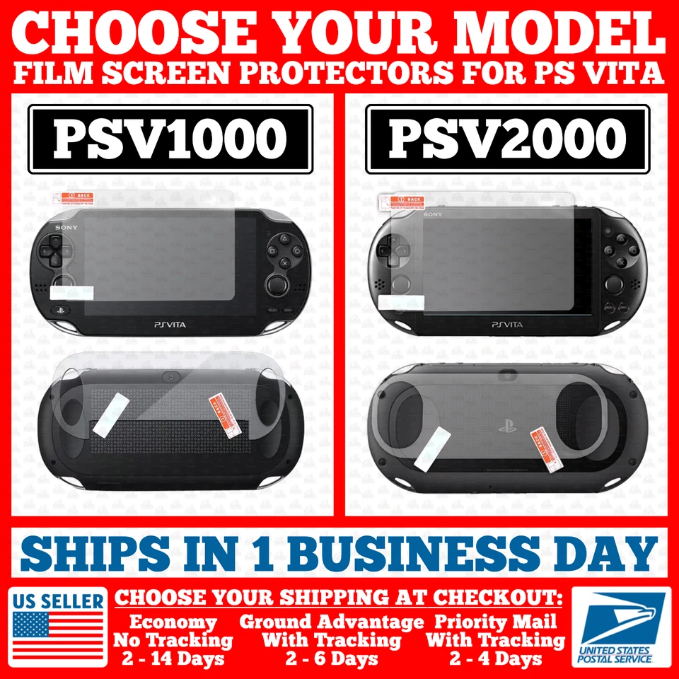 NEW Film Screen Protector For Sony PS Vita PCH 1000/2000 LCD Console Front Back - Image 1 of 2
