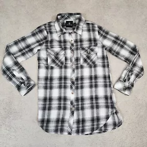 Volcom flannel Shirt Womens Size XS Long Sleeve Button Up Plaid - Picture 1 of 9