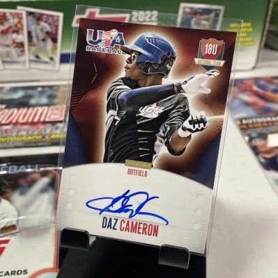 2014 Daz Cameron Panini USA Baseball 18U Team Auto # /499 - Image 1 of 4