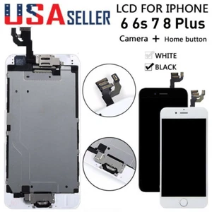 For iPhone 6 6 7 8 Plus LCD Display Touch Screen Digitizer + Home Button +Camera - Picture 1 of 124