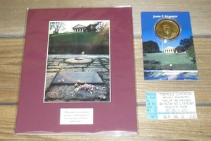 John F. Kennedy Eternal Flame 1994 "Remembrance" Color Matted Photo 8x10 + Coin - Picture 1 of 11