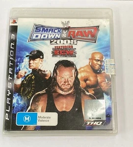 PS3 Smack Down Vs Raw 2008 WWE Game Disc Case & Manual Playstation 3 - Picture 1 of 2