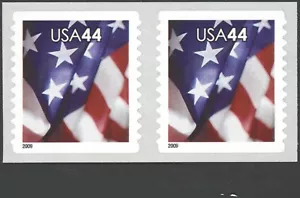 2009 US Scott #4395 US 44c Waving Flag, Coil Pair MNH - Picture 1 of 1