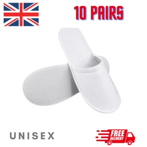 Wellness Hausschuhe 10 Paar Hotelgäste Hausschuhe geschlossene Zehe Frottee Hausschuhe - Bild 1 von 2