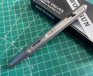 TwoSun TC4 Titanium Tactical Office Push Button Mechanism Pen TS-Pen43-Gray - Picture 1 of 5