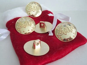 Botones gigantes de traje de Papá Noel tipo coser dorado brillante de 1 3/8" - Imagen 1 de 4