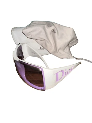 Christian Dior Overshine2 (WHITE/PURPLE) SUNGLASSES! Chic Y2k Free Ship - Image 1 of 4