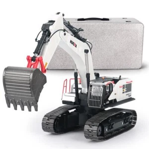 1/14 HUINA RC Metal Excavator Model Toys 1594 Radio Light Battery 22CH Sound - Picture 1 of 10