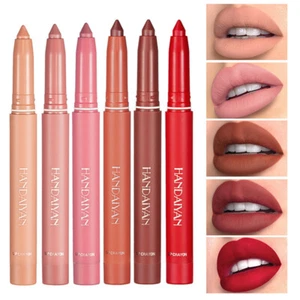 Matte Lipstick Waterproof Lasting Lipstick Pen Nude Lip Liner Pencil Lip Plumper - Picture 1 of 28