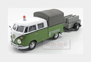1:24 MotorMax VW T2 Double Cabine Road Service 1962 With Trailer MTM79676 Model - Picture 1 of 2