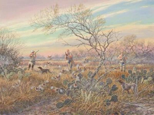 "GSP Bobs " Giclee Print Herb Booth Quail Hunting Texas Dogs Action New Release - Picture 1 of 1