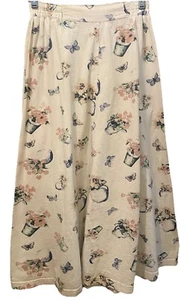 Falda Vintage Active Gear M Maxi Floral Casa Pradera Gruesa 100% Algodón Modesta - Imagen 1 de 12