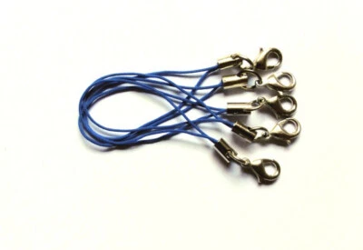 5 Bänder/Band - blau - für Anhänger: Charm/Handy/USB-Stick/Schmuck etc. *neu* - Bild 1 von 2