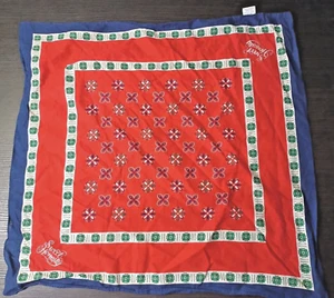 Vintage Avon Sweet Honesty Bandana Schal rot blau grün Baumwolle Japan - Bild 1 von 10