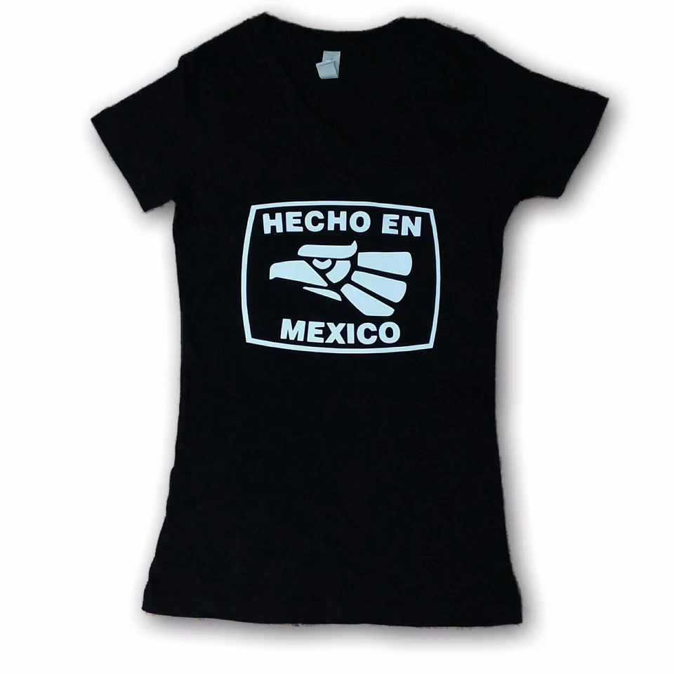 Mexico Soccer Women's Black T-Shirt Hecho en Mexico White Logo - Image 1 of 1