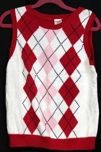 NEW 2009 Gymboree New York Girl Argyle Sweater Sleeveless L 10-12 NWT School - Picture 1 of 5