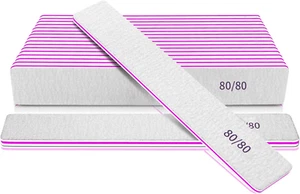 12 Pcs 80/80 Grit Nail Files, Emery Boards Nail File Double Sided, Coarse Nail F - Picture 1 of 8