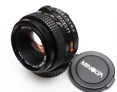 CLAed! Minolta MD 50mm f/1.7 prime lens  Mirorless Adaptable Sony A7, m4/3, etc. - Image 1 of 4